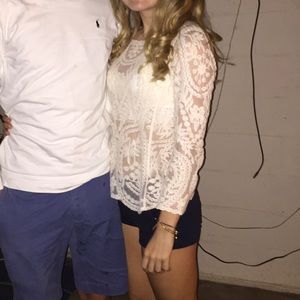 Lulus white lace top